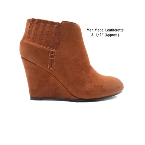 Comfortable Wedge Heel Bootie Oil Finish Ankle - Picture 4 of 9